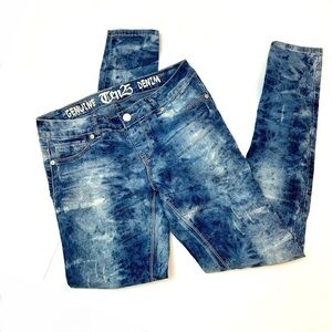 Blue and white marbled Wild Denim
